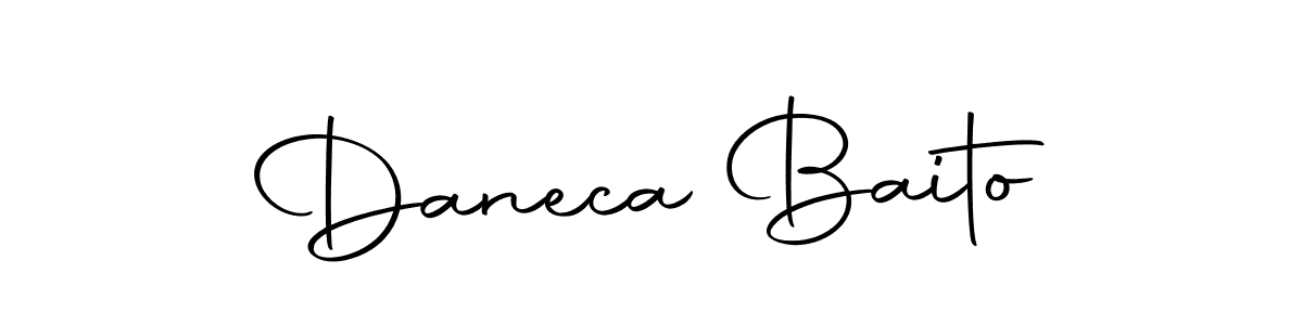 Make a beautiful signature design for name Daneca Baito. With this signature (Autography-DOLnW) style, you can create a handwritten signature for free. Daneca Baito signature style 10 images and pictures png