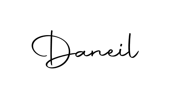 Design your own signature with our free online signature maker. With this signature software, you can create a handwritten (Autography-DOLnW) signature for name Daneil. Daneil signature style 10 images and pictures png