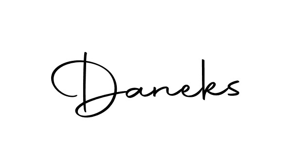 Design your own signature with our free online signature maker. With this signature software, you can create a handwritten (Autography-DOLnW) signature for name Daneks. Daneks signature style 10 images and pictures png