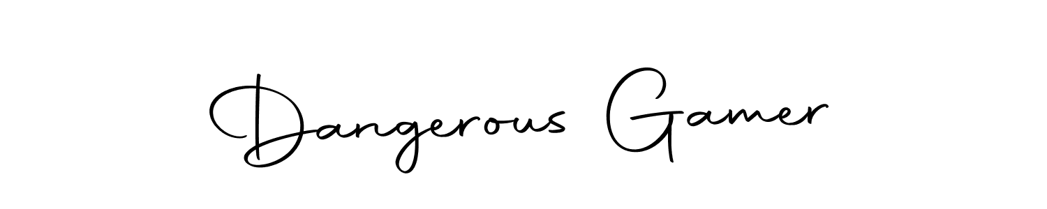 Use a signature maker to create a handwritten signature online. With this signature software, you can design (Autography-DOLnW) your own signature for name Dangerous Gamer. Dangerous Gamer signature style 10 images and pictures png