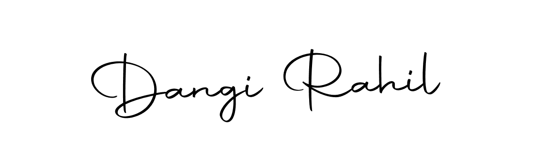 The best way (Autography-DOLnW) to make a short signature is to pick only two or three words in your name. The name Dangi Rahil include a total of six letters. For converting this name. Dangi Rahil signature style 10 images and pictures png