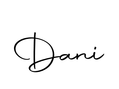 Design your own signature with our free online signature maker. With this signature software, you can create a handwritten (Autography-DOLnW) signature for name Dani. Dani signature style 10 images and pictures png