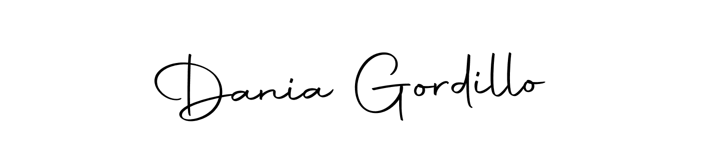 Make a short Dania Gordillo signature style. Manage your documents anywhere anytime using Autography-DOLnW. Create and add eSignatures, submit forms, share and send files easily. Dania Gordillo signature style 10 images and pictures png