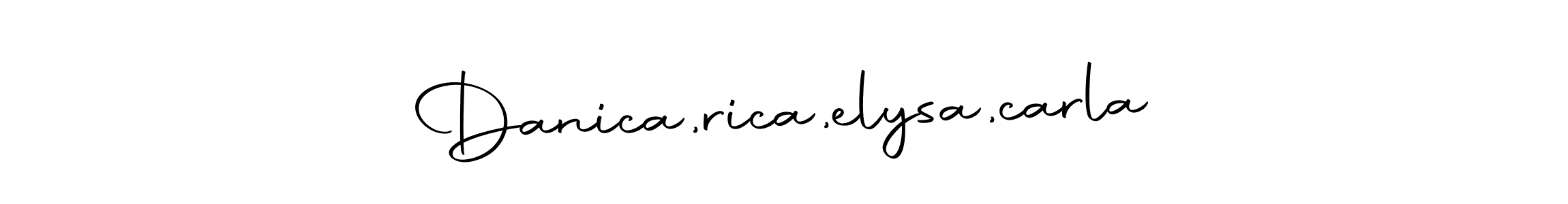 Danica,rica,elysa,carla stylish signature style. Best Handwritten Sign (Autography-DOLnW) for my name. Handwritten Signature Collection Ideas for my name Danica,rica,elysa,carla. Danica,rica,elysa,carla signature style 10 images and pictures png