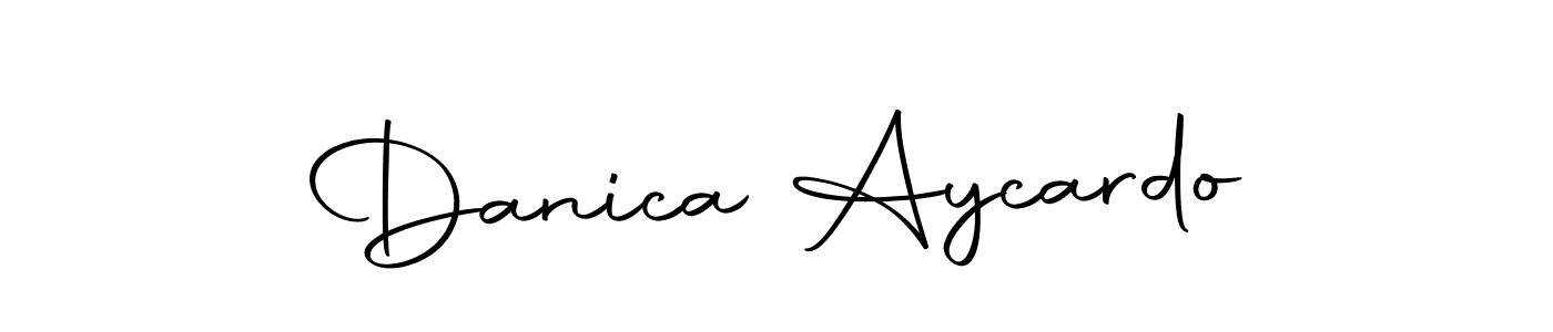 Make a beautiful signature design for name Danica Aycardo. Use this online signature maker to create a handwritten signature for free. Danica Aycardo signature style 10 images and pictures png