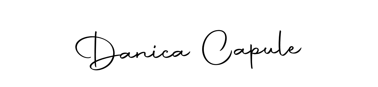 Make a beautiful signature design for name Danica Capule. Use this online signature maker to create a handwritten signature for free. Danica Capule signature style 10 images and pictures png