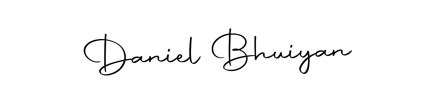 How to make Daniel Bhuiyan name signature. Use Autography-DOLnW style for creating short signs online. This is the latest handwritten sign. Daniel Bhuiyan signature style 10 images and pictures png