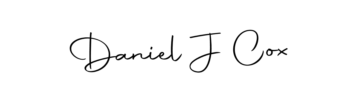 How to make Daniel J Cox name signature. Use Autography-DOLnW style for creating short signs online. This is the latest handwritten sign. Daniel J Cox signature style 10 images and pictures png