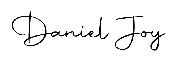 Designed for modern professionals: Daniel Joy name signature crafted with Autography-DOLnW script. Ready for digital PDF workflows. Daniel Joy signature style 10 images and pictures png