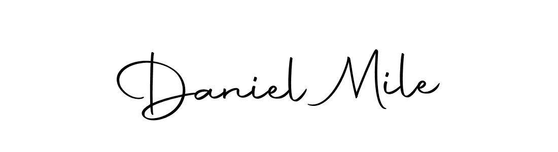 Design your own signature with our free online signature maker. With this signature software, you can create a handwritten (Autography-DOLnW) signature for name Daniel Mile. Daniel Mile signature style 10 images and pictures png