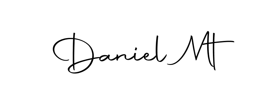 How to make Daniel Mt name signature. Use Autography-DOLnW style for creating short signs online. This is the latest handwritten sign. Daniel Mt signature style 10 images and pictures png