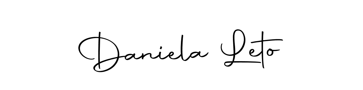 You can use this online signature creator to create a handwritten signature for the name Daniela Leto. This is the best online autograph maker. Daniela Leto signature style 10 images and pictures png