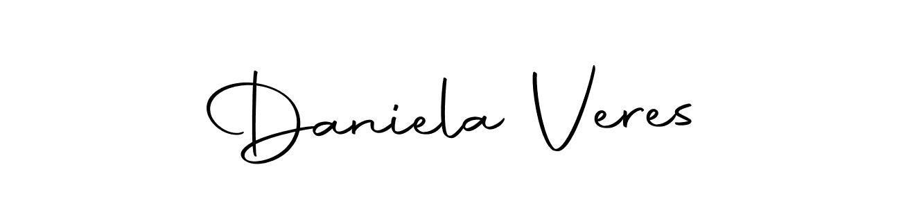 How to make Daniela Veres name signature. Use Autography-DOLnW style for creating short signs online. This is the latest handwritten sign. Daniela Veres signature style 10 images and pictures png