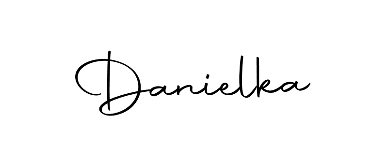 How to make Danielka name signature. Use Autography-DOLnW style for creating short signs online. This is the latest handwritten sign. Danielka signature style 10 images and pictures png