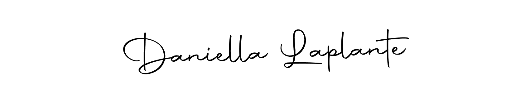 How to make Daniella Laplante name signature. Use Autography-DOLnW style for creating short signs online. This is the latest handwritten sign. Daniella Laplante signature style 10 images and pictures png