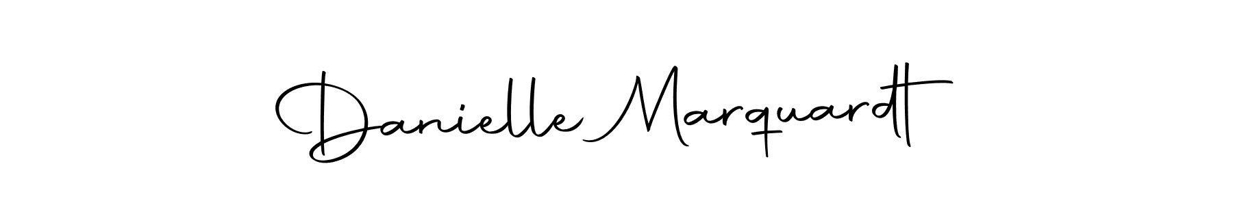 How to make Danielle Marquardt name signature. Use Autography-DOLnW style for creating short signs online. This is the latest handwritten sign. Danielle Marquardt signature style 10 images and pictures png