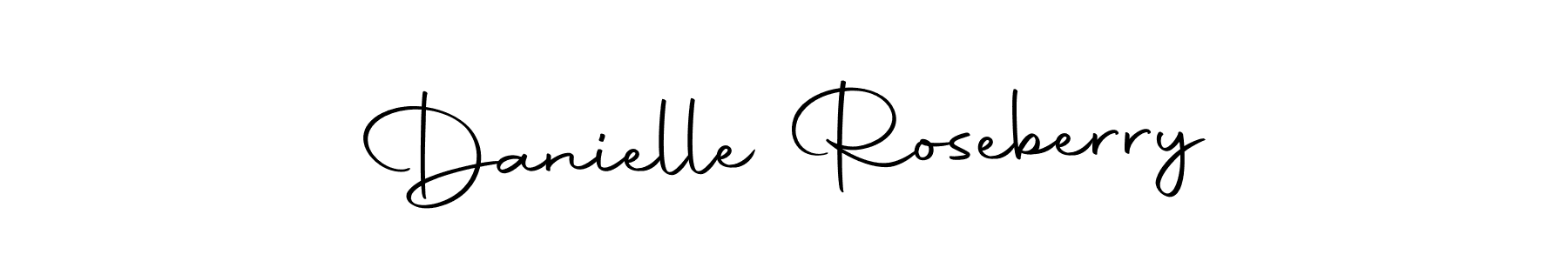 How to make Danielle Roseberry name signature. Use Autography-DOLnW style for creating short signs online. This is the latest handwritten sign. Danielle Roseberry signature style 10 images and pictures png
