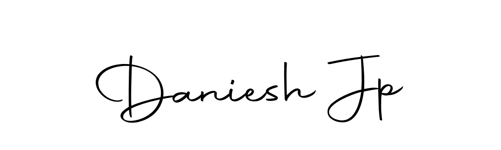 How to make Daniesh Jp name signature. Use Autography-DOLnW style for creating short signs online. This is the latest handwritten sign. Daniesh Jp signature style 10 images and pictures png