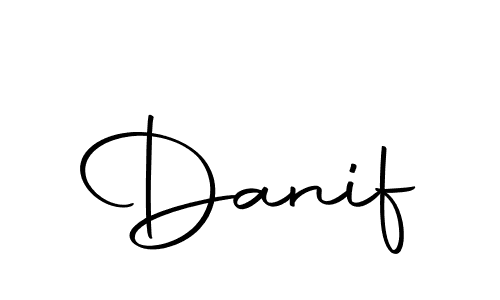 How to make Danif signature? Autography-DOLnW is a professional autograph style. Create handwritten signature for Danif name. Danif signature style 10 images and pictures png