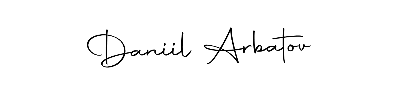 How to make Daniil Arbatov name signature. Use Autography-DOLnW style for creating short signs online. This is the latest handwritten sign. Daniil Arbatov signature style 10 images and pictures png