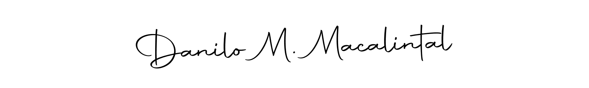 How to make Danilo M. Macalintal name signature. Use Autography-DOLnW style for creating short signs online. This is the latest handwritten sign. Danilo M. Macalintal signature style 10 images and pictures png