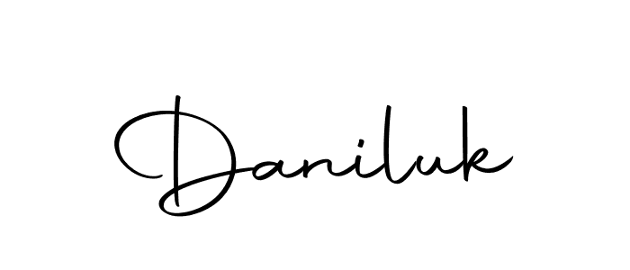 You should practise on your own different ways (Autography-DOLnW) to write your name (Daniluk) in signature. don't let someone else do it for you. Daniluk signature style 10 images and pictures png