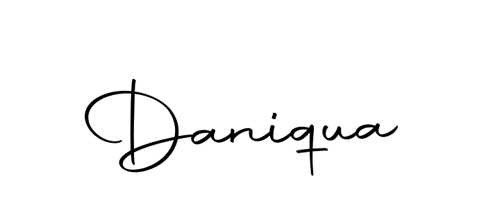 How to make Daniqua name signature. Use Autography-DOLnW style for creating short signs online. This is the latest handwritten sign. Daniqua signature style 10 images and pictures png