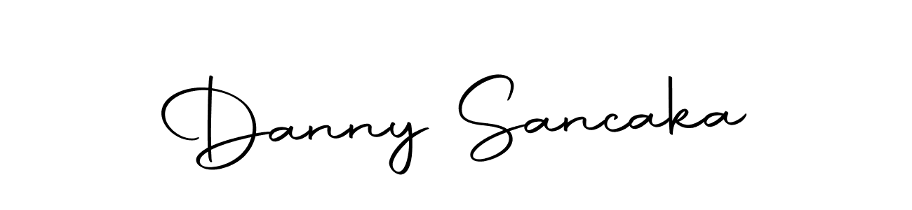 How to make Danny Sancaka name signature. Use Autography-DOLnW style for creating short signs online. This is the latest handwritten sign. Danny Sancaka signature style 10 images and pictures png