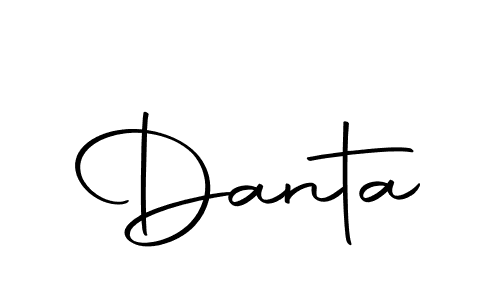 Design your own signature with our free online signature maker. With this signature software, you can create a handwritten (Autography-DOLnW) signature for name Danta. Danta signature style 10 images and pictures png