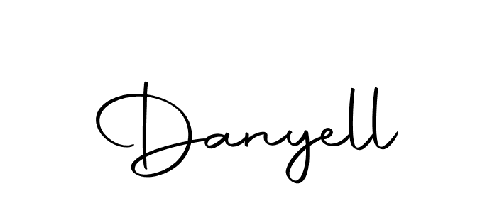 Use a signature maker to create a handwritten signature online. With this signature software, you can design (Autography-DOLnW) your own signature for name Danyell. Danyell signature style 10 images and pictures png