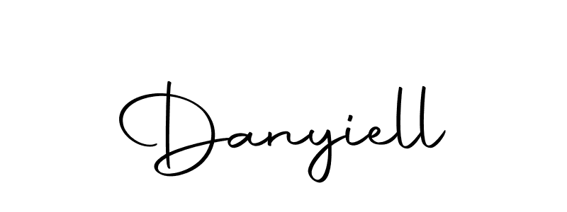 You should practise on your own different ways (Autography-DOLnW) to write your name (Danyiell) in signature. don't let someone else do it for you. Danyiell signature style 10 images and pictures png