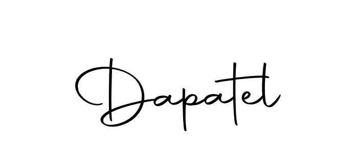 Dapatel stylish signature style. Best Handwritten Sign (Autography-DOLnW) for my name. Handwritten Signature Collection Ideas for my name Dapatel. Dapatel signature style 10 images and pictures png