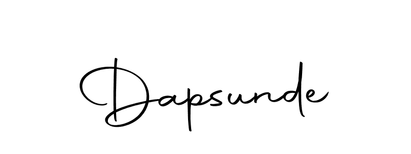 Use a signature maker to create a handwritten signature online. With this signature software, you can design (Autography-DOLnW) your own signature for name Dapsunde. Dapsunde signature style 10 images and pictures png