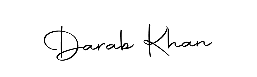 Create a beautiful signature design for name Darab Khan. With this signature (Autography-DOLnW) fonts, you can make a handwritten signature for free. Darab Khan signature style 10 images and pictures png