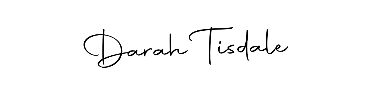 How to make Darah Tisdale name signature. Use Autography-DOLnW style for creating short signs online. This is the latest handwritten sign. Darah Tisdale signature style 10 images and pictures png