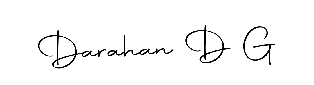 How to make Darahan D G name signature. Use Autography-DOLnW style for creating short signs online. This is the latest handwritten sign. Darahan D G signature style 10 images and pictures png