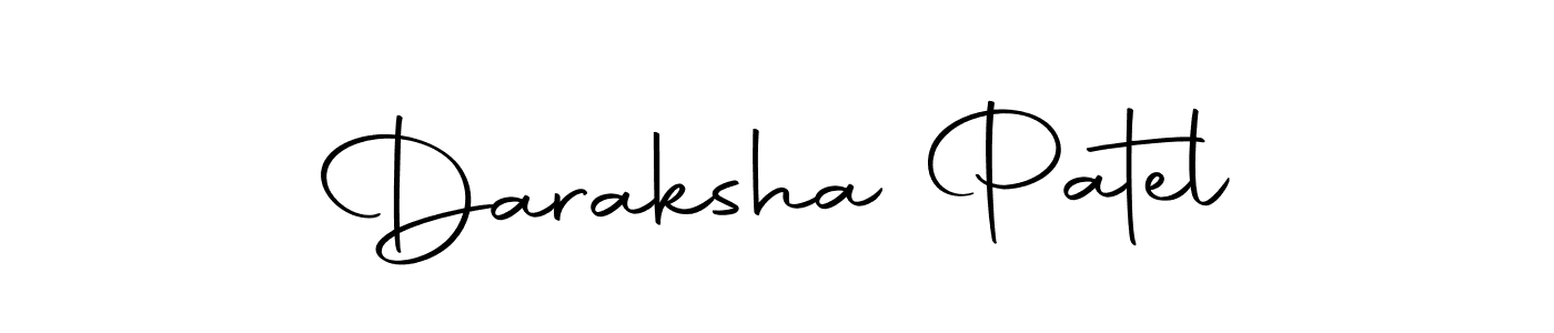 How to make Daraksha Patel name signature. Use Autography-DOLnW style for creating short signs online. This is the latest handwritten sign. Daraksha Patel signature style 10 images and pictures png