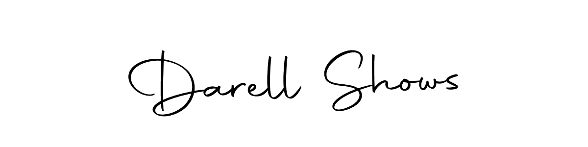 You can use this online signature creator to create a handwritten signature for the name Darell Shows. This is the best online autograph maker. Darell Shows signature style 10 images and pictures png