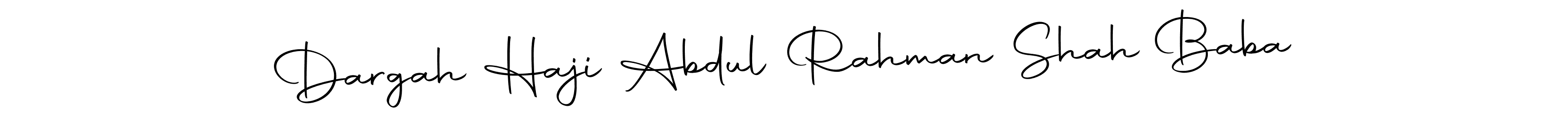 Make a beautiful signature design for name Dargah Haji Abdul Rahman Shah Baba. With this signature (Autography-DOLnW) style, you can create a handwritten signature for free. Dargah Haji Abdul Rahman Shah Baba signature style 10 images and pictures png