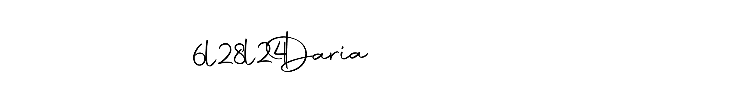 How to make Daria            6l28l24 name signature. Use Autography-DOLnW style for creating short signs online. This is the latest handwritten sign. Daria            6l28l24 signature style 10 images and pictures png