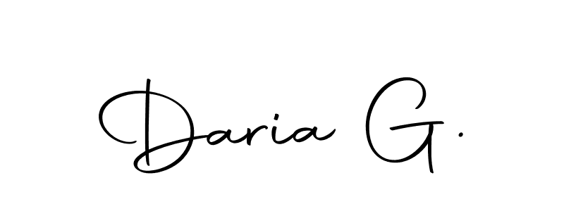 How to make Daria G. signature? Autography-DOLnW is a professional autograph style. Create handwritten signature for Daria G. name. Daria G. signature style 10 images and pictures png