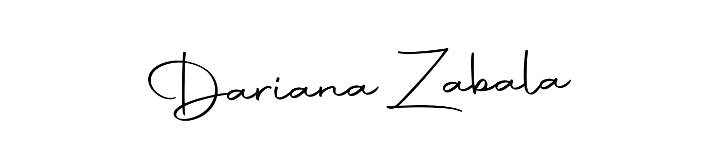 Create a beautiful signature design for name Dariana Zabala. With this signature (Autography-DOLnW) fonts, you can make a handwritten signature for free. Dariana Zabala signature style 10 images and pictures png