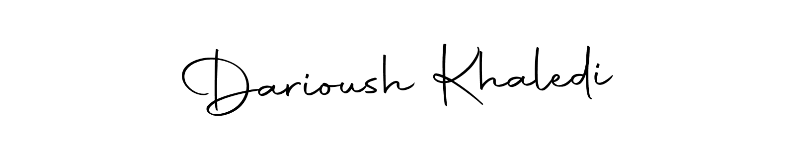 The best way (Autography-DOLnW) to make a short signature is to pick only two or three words in your name. The name Darioush Khaledi include a total of six letters. For converting this name. Darioush Khaledi signature style 10 images and pictures png