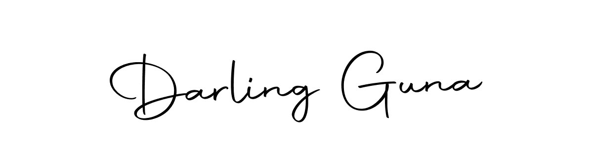 Design your own signature with our free online signature maker. With this signature software, you can create a handwritten (Autography-DOLnW) signature for name Darling Guna. Darling Guna signature style 10 images and pictures png