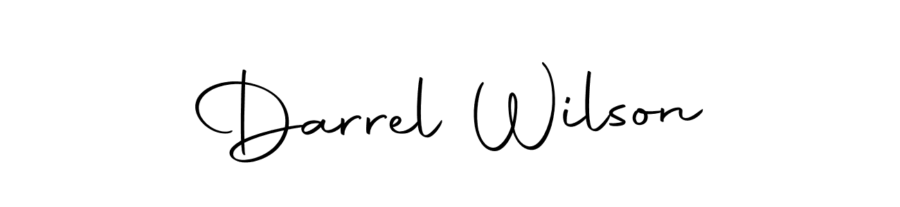 How to make Darrel Wilson name signature. Use Autography-DOLnW style for creating short signs online. This is the latest handwritten sign. Darrel Wilson signature style 10 images and pictures png