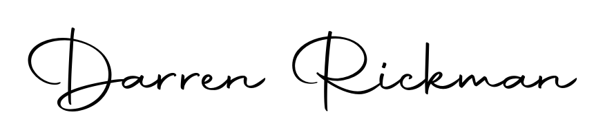 Darren Rickman stylish signature style. Best Handwritten Sign (Autography-DOLnW) for my name. Handwritten Signature Collection Ideas for my name Darren Rickman. Darren Rickman signature style 10 images and pictures png