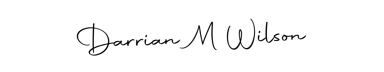 Darrian M Wilson stylish signature style. Best Handwritten Sign (Autography-DOLnW) for my name. Handwritten Signature Collection Ideas for my name Darrian M Wilson. Darrian M Wilson signature style 10 images and pictures png