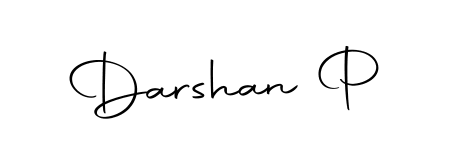 Use a signature maker to create a handwritten signature online. With this signature software, you can design (Autography-DOLnW) your own signature for name Darshan P. Darshan P signature style 10 images and pictures png