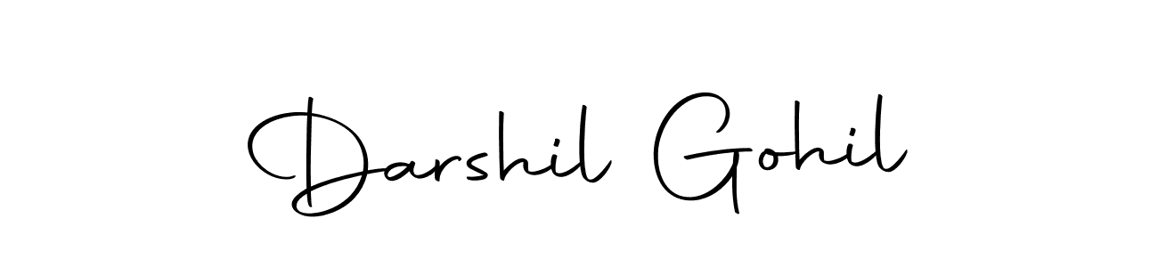 Create a beautiful signature design for name Darshil Gohil. With this signature (Autography-DOLnW) fonts, you can make a handwritten signature for free. Darshil Gohil signature style 10 images and pictures png