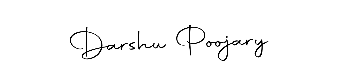 Darshu Poojary stylish signature style. Best Handwritten Sign (Autography-DOLnW) for my name. Handwritten Signature Collection Ideas for my name Darshu Poojary. Darshu Poojary signature style 10 images and pictures png